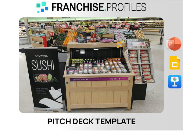 JFE Sushi Box Snow Fox Franchise Pitch Deck Template