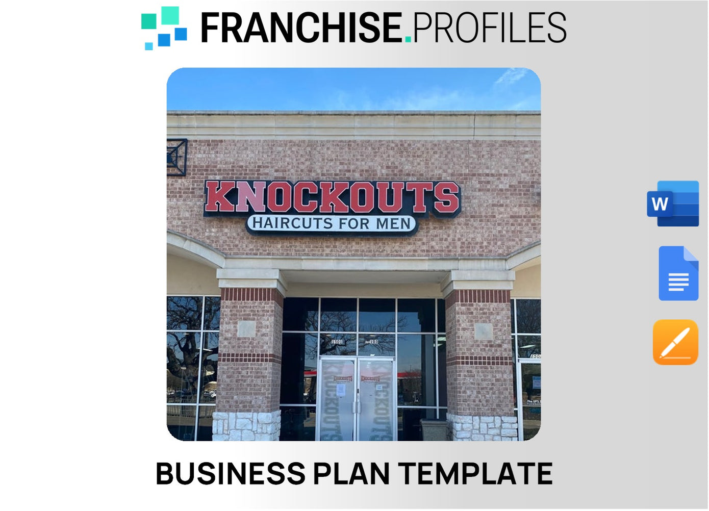 Knockouts Haircuts for Men Franchise Business Plan Template