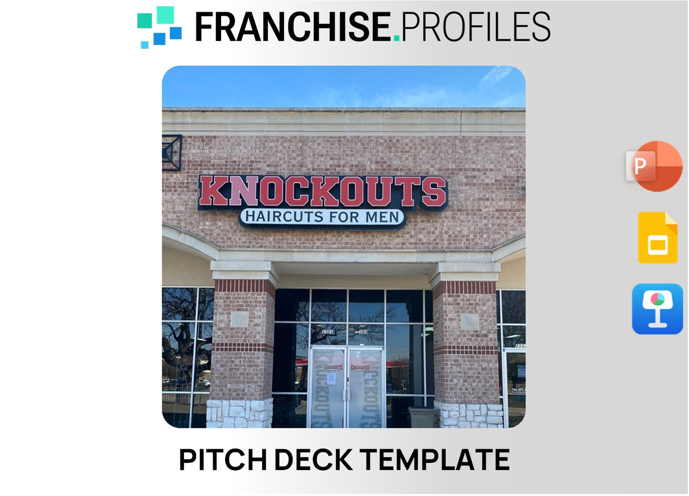 Knockouts Haircuts for Men Franchise Pitch Deck Template