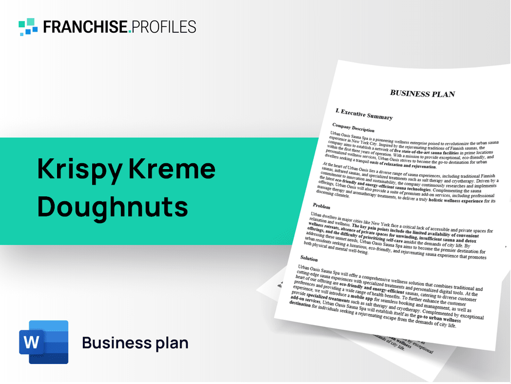 Krispy Kreme Doughnuts Franchise Business Plan Template