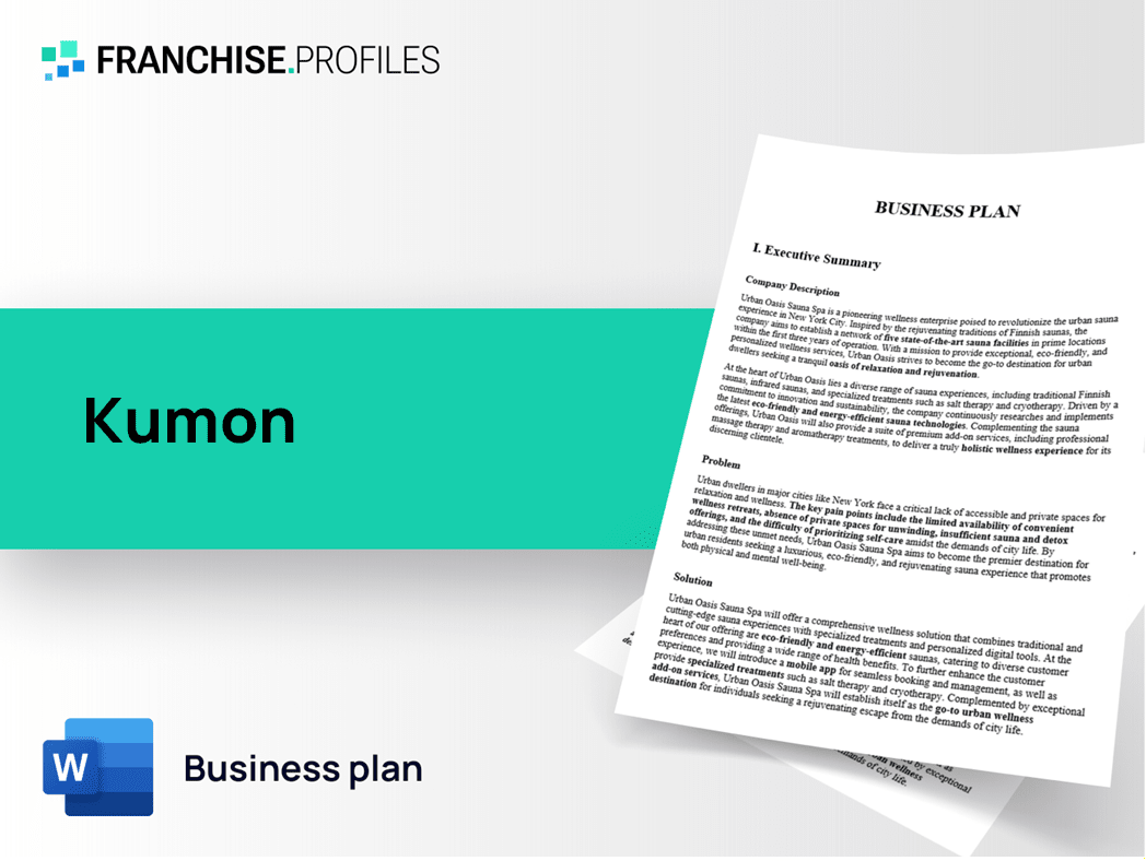 Kumon Franchise Business Plan Template