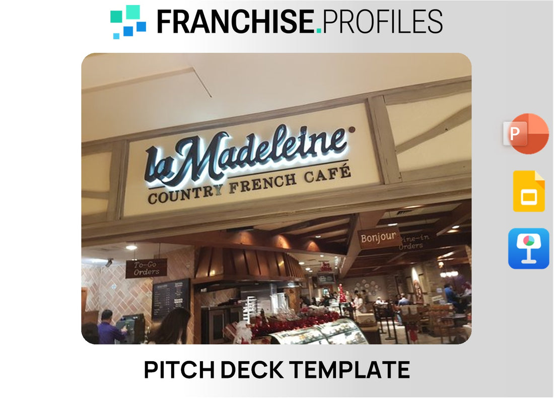 La Madeleine French Bakery & Cafe Franchise Pitch Deck Template