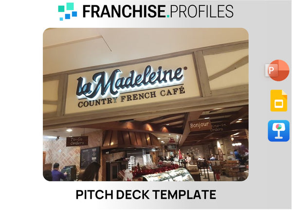 La Madeleine French Bakery & Cafe Franchise Pitch Deck Template