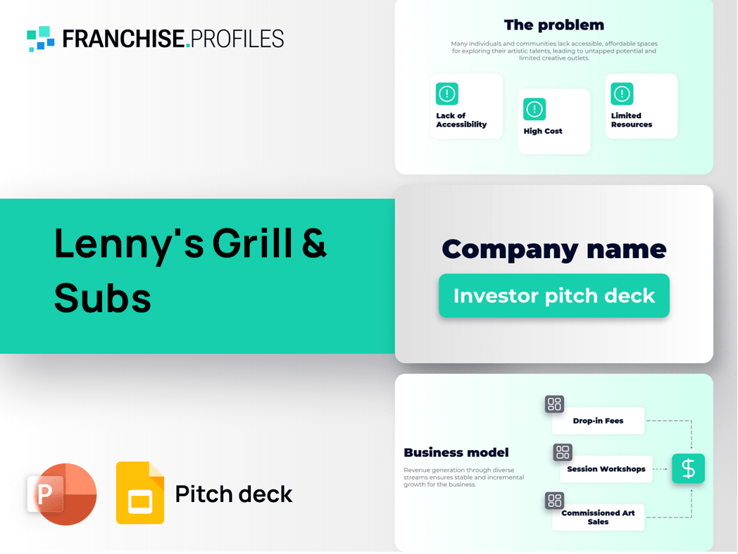 Lenny's Grill & Subs Franchise Pitch Deck Template