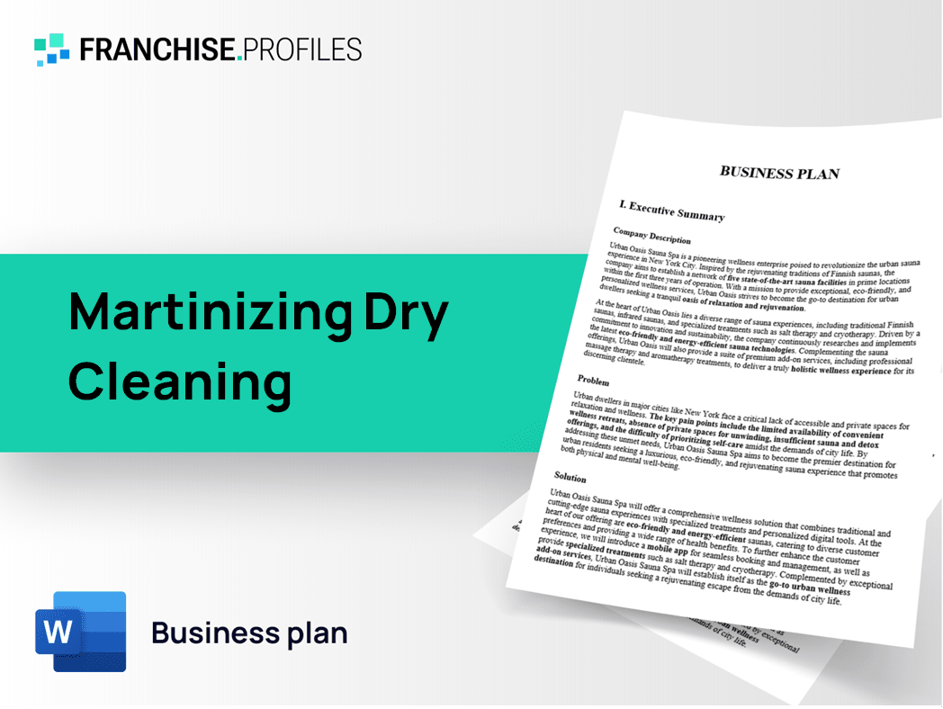 Martinizing Dry Cleaning Franchise Business Plan Template