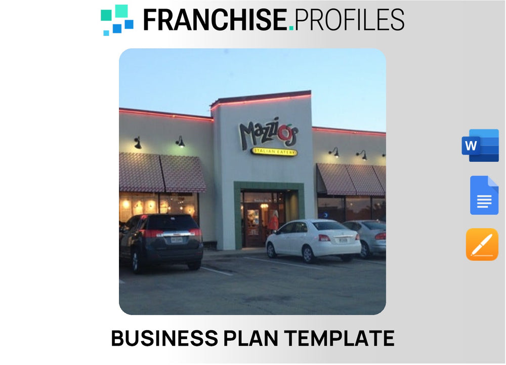 Mazzio's Italian Eatery Franchise Business Plan Template
