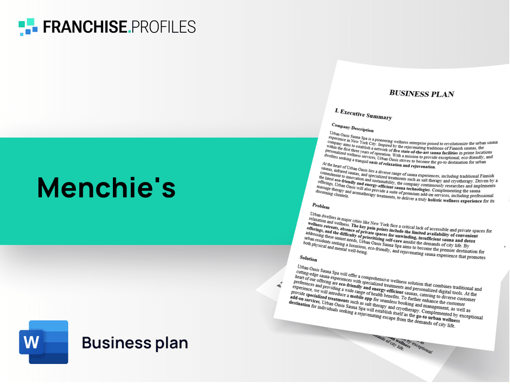 Menchie's Franchise Business Plan Template