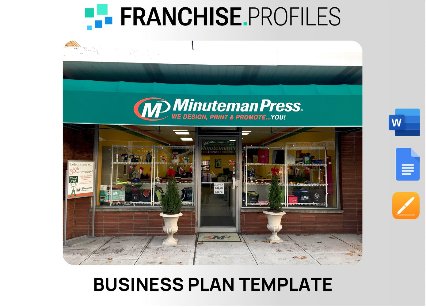 Minuteman Press Franchise Business Plan Template