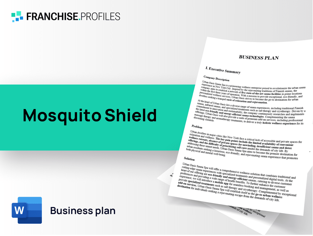 Mosquito Shield Franchise Business Plan Template