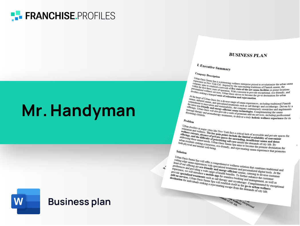 Mr. Handyman Franchise Business Plan Template