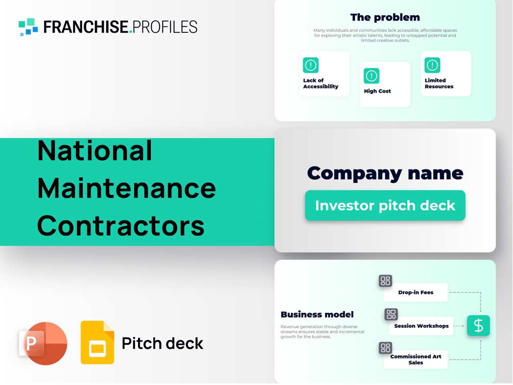 National Maintenance Contractors Franchise Pitch Deck Template