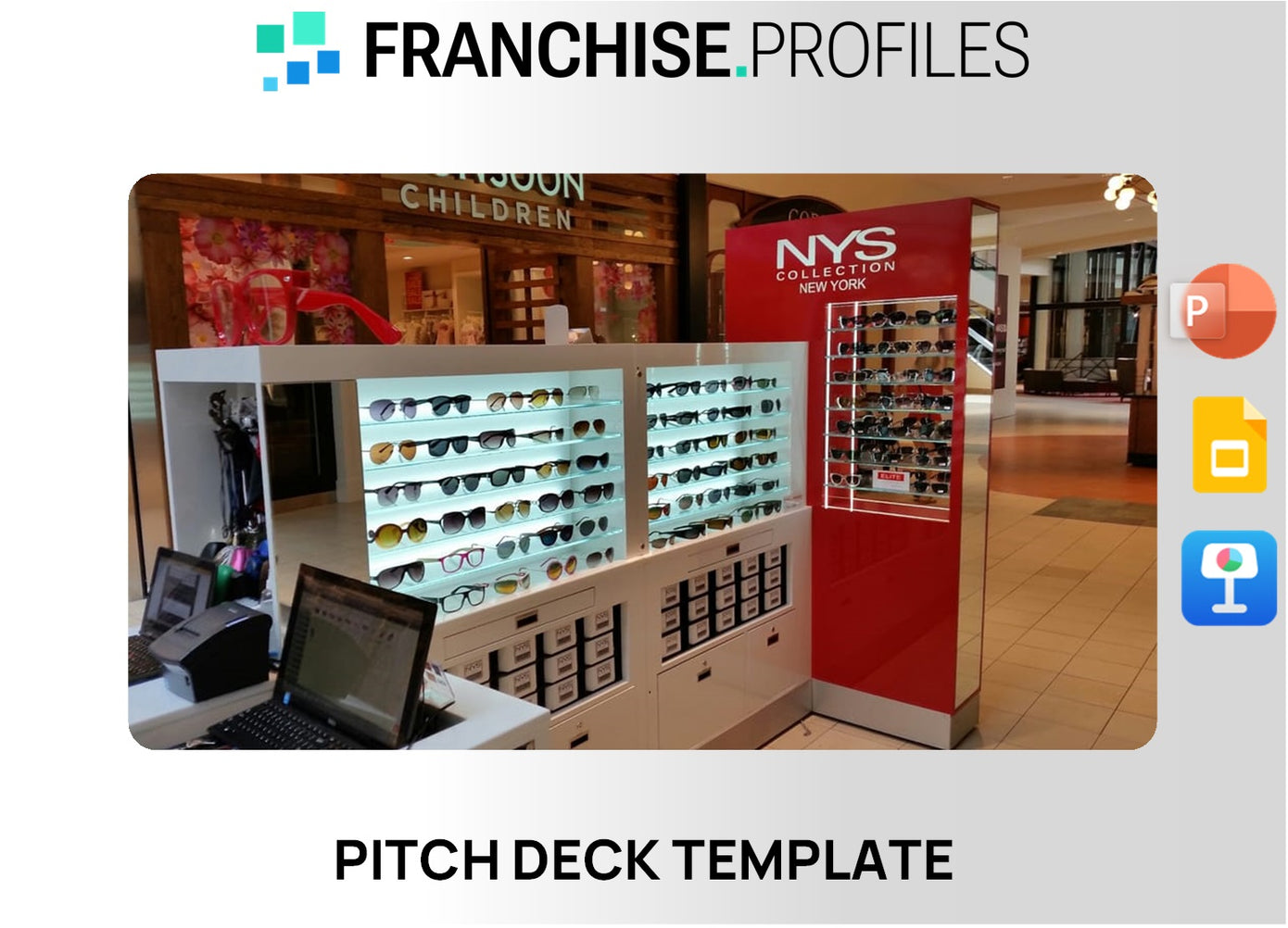 NYS Collection Eyewear Franchise Pitch Deck Template