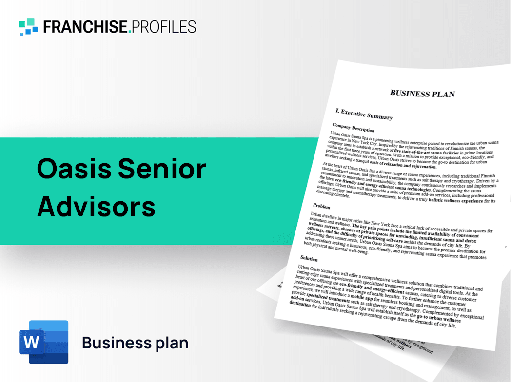 Oasis Senior Advisors Franchise Business Plan Template