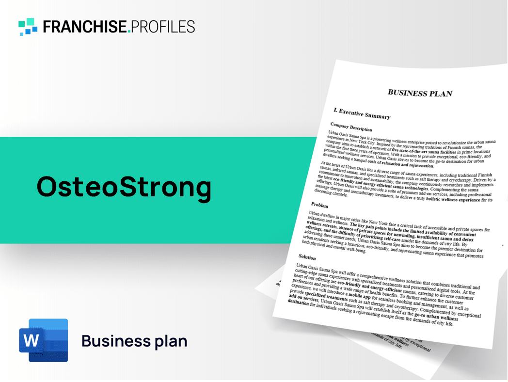OsteoStrong Franchise Business Plan Template