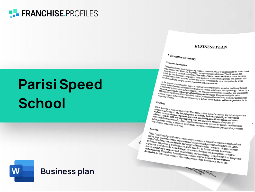 Parisi Speed School Franchise Business Plan Template