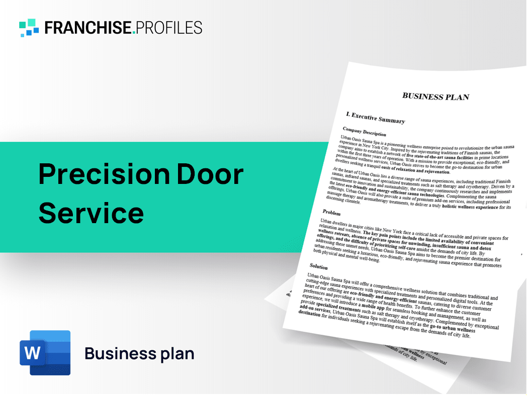 Precision Door Service Franchise Business Plan Template