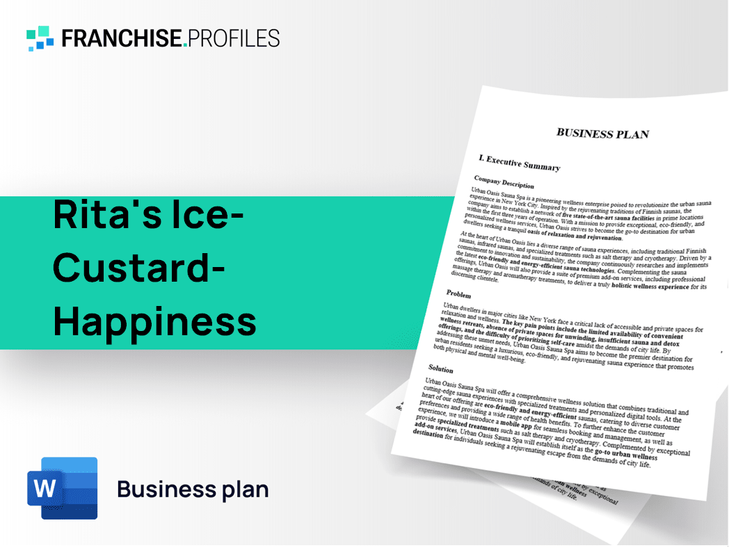 Rita's Ice-Custard-Happiness Franchise Business Plan Template