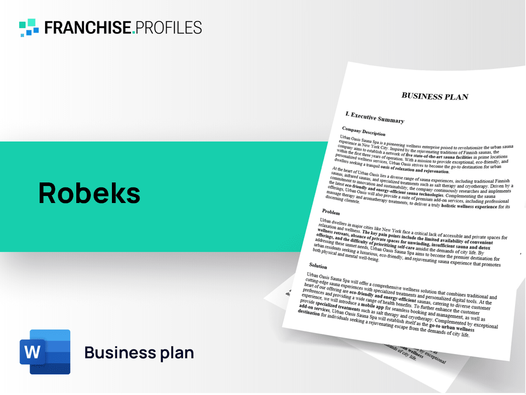 Robeks Franchise Business Plan Template