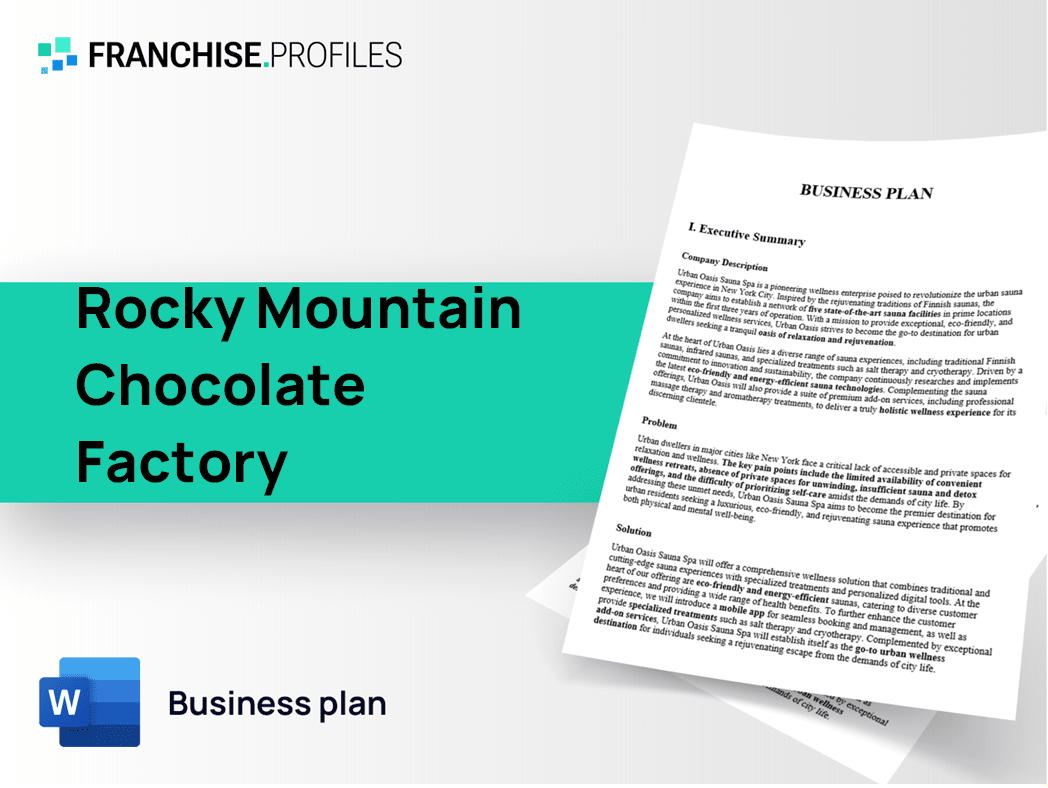 Rocky Mountain Chocolate Factory Franchise Business Plan Template