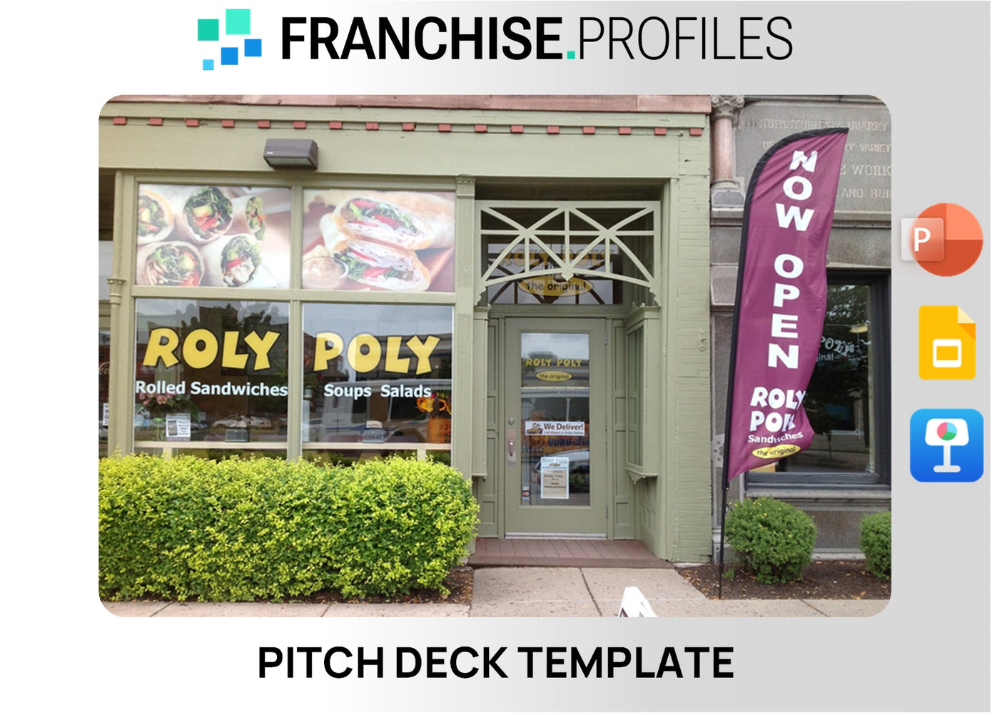 Roly Poly Rolled Sandwiches Franchise Pitch Deck Template