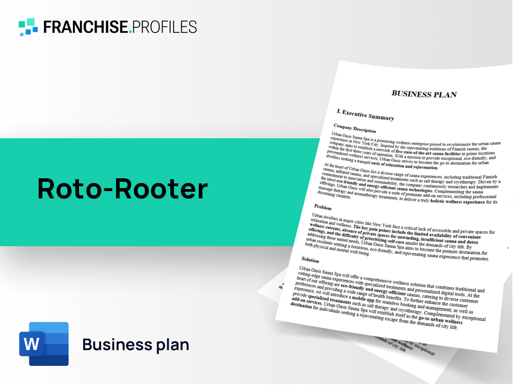 Roto-Rooter Franchise Business Plan Template