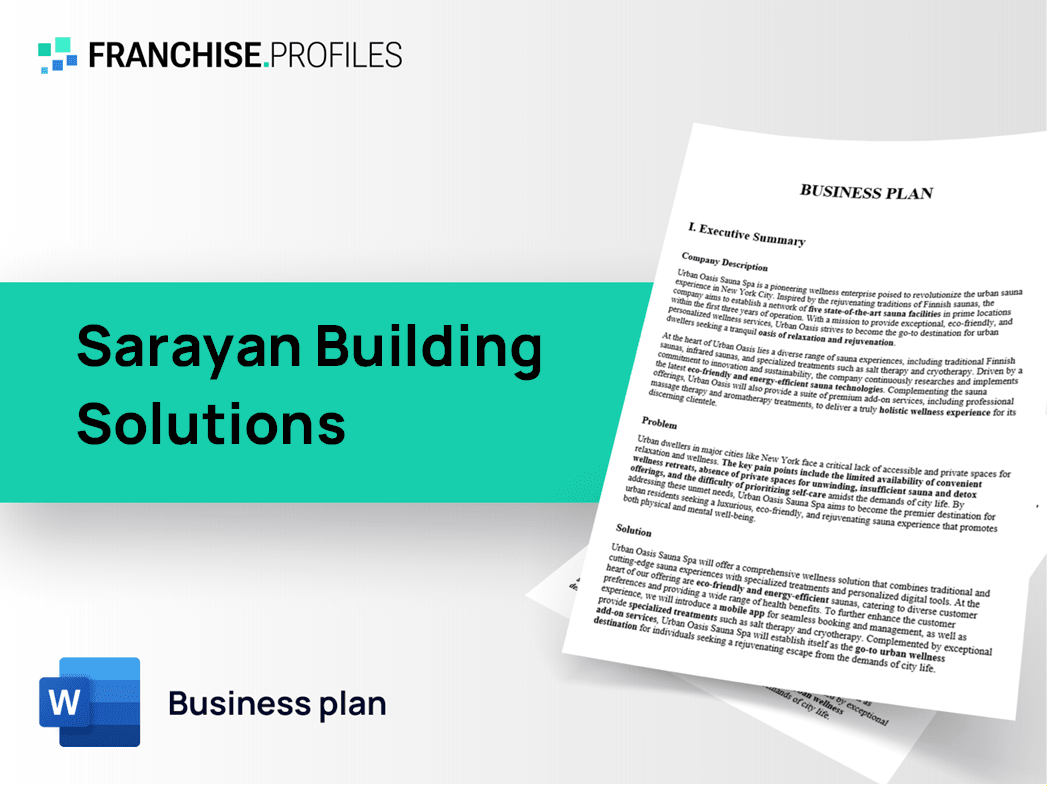 Sarayan Building Solutions Franchise Business Plan Template