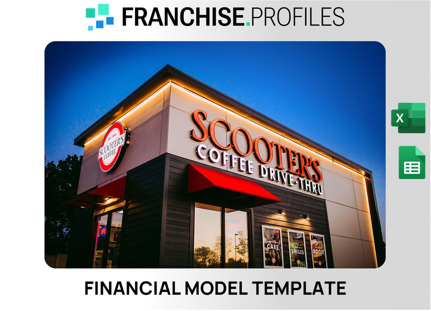Scooter's Coffee Franchise Financial Model Template