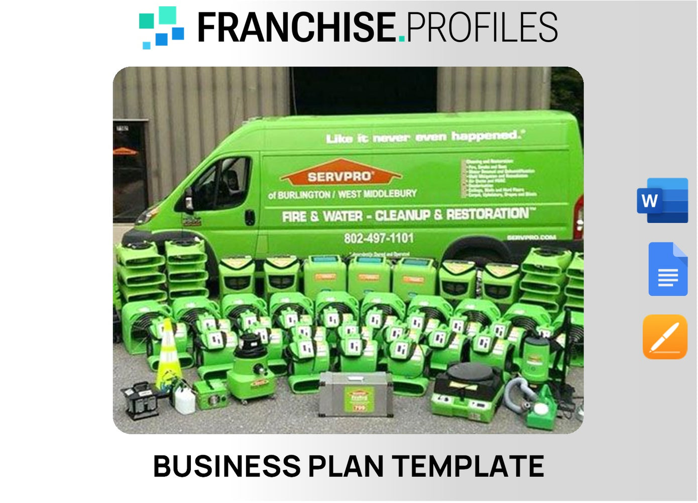 Servpro Franchise Business Plan Template