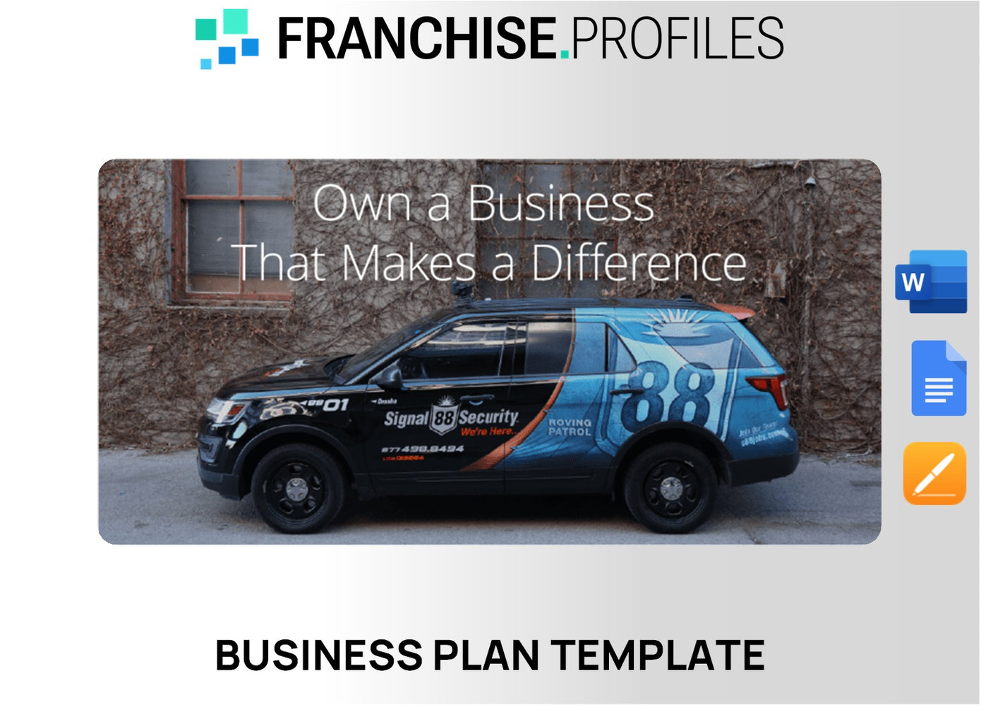 Signal 88 Security Franchise Business Plan Template