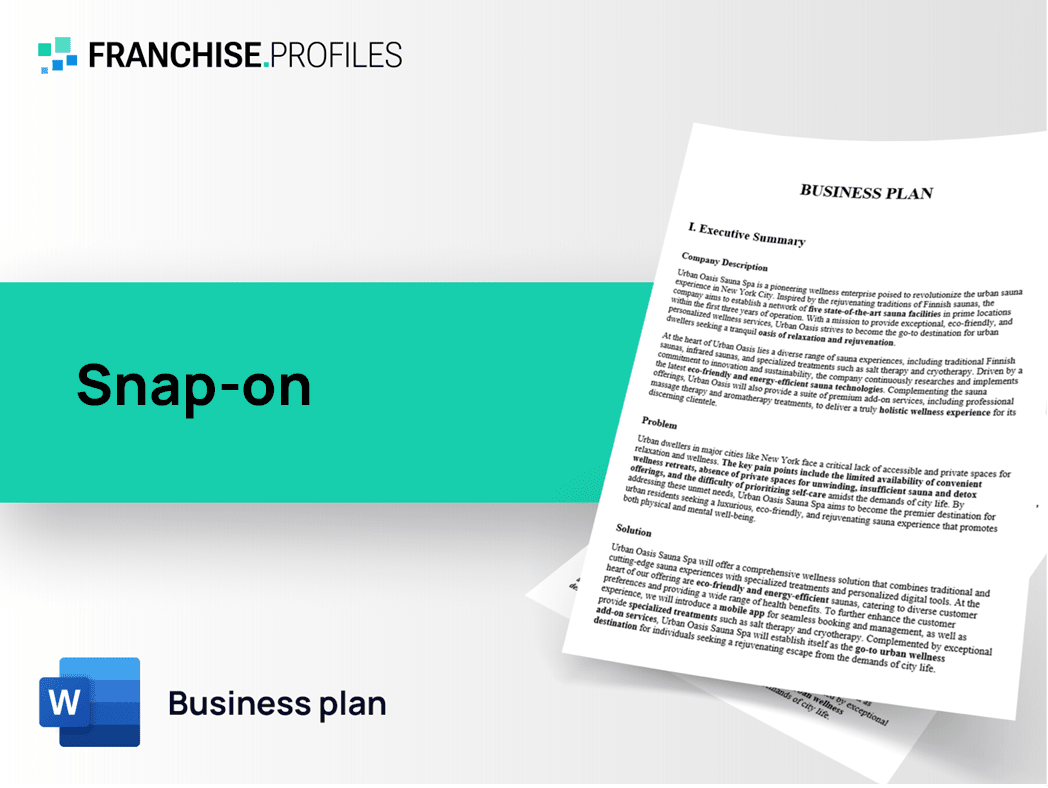 Snap-on Franchise Business Plan Template