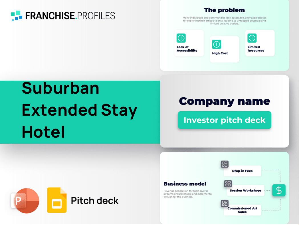 Suburban Extended Stay Hotel Franchise Pitch Deck Template
