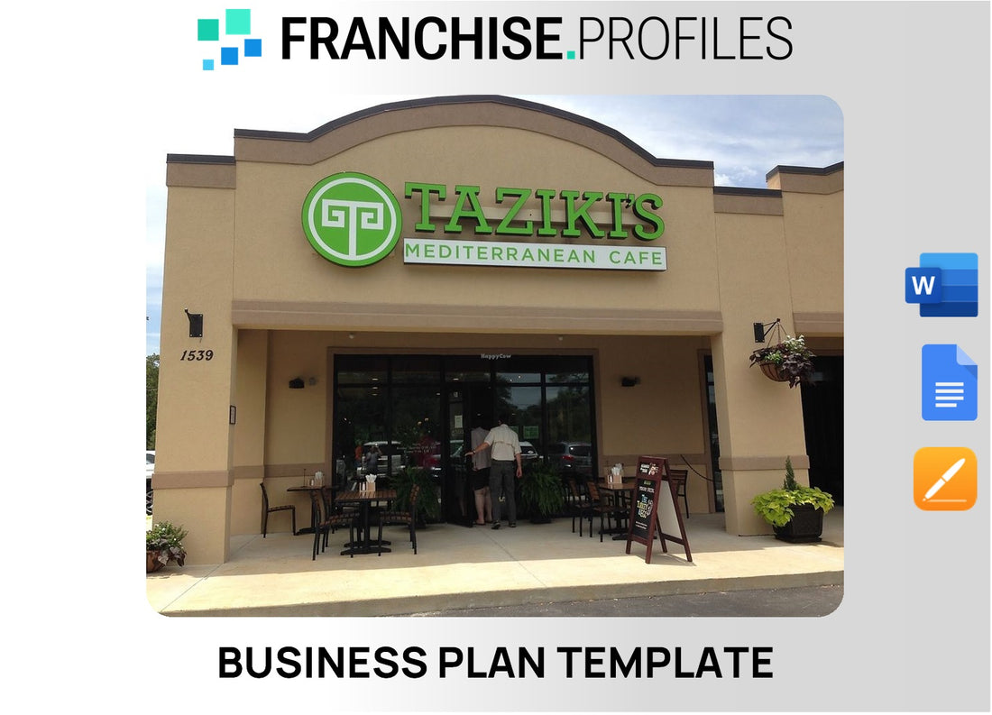 Taziki's Mediterranean Cafe Franchise Business Plan Template