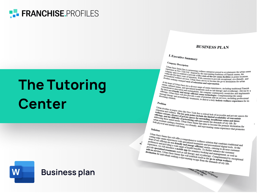 The Tutoring Center Franchise Business Plan Template