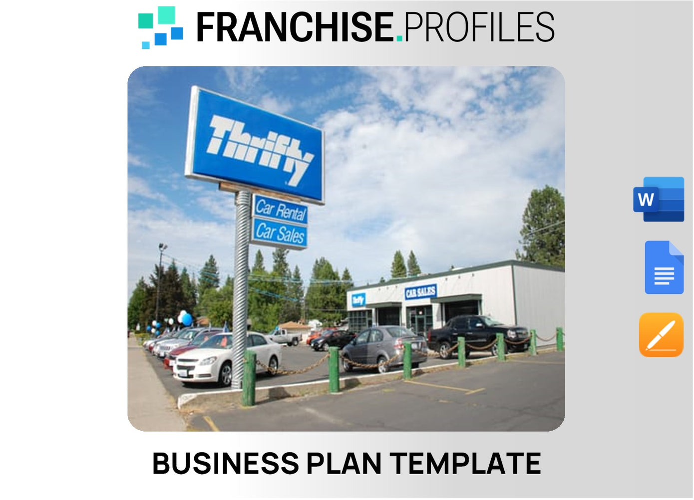 Thrifty Car Rental Franchise Business Plan Template