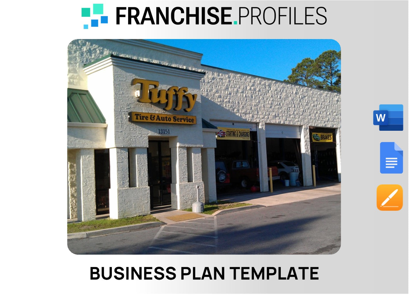 Tuffy Tire & Auto Service Franchise Business Plan Template