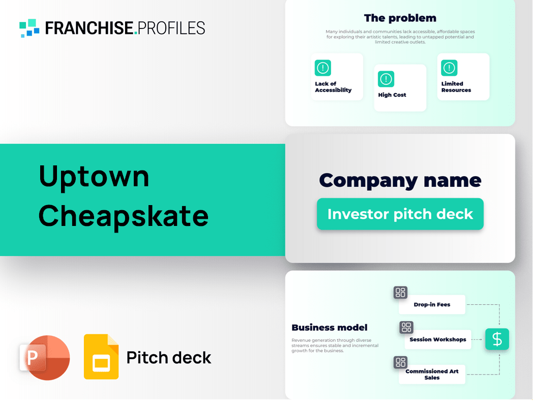 Uptown Cheapskate Franchise Pitch Deck Template