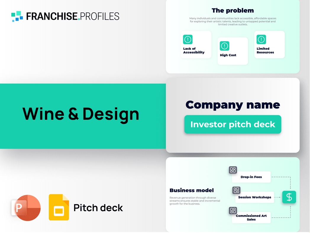Wine & Design Franchise Pitch Deck Template