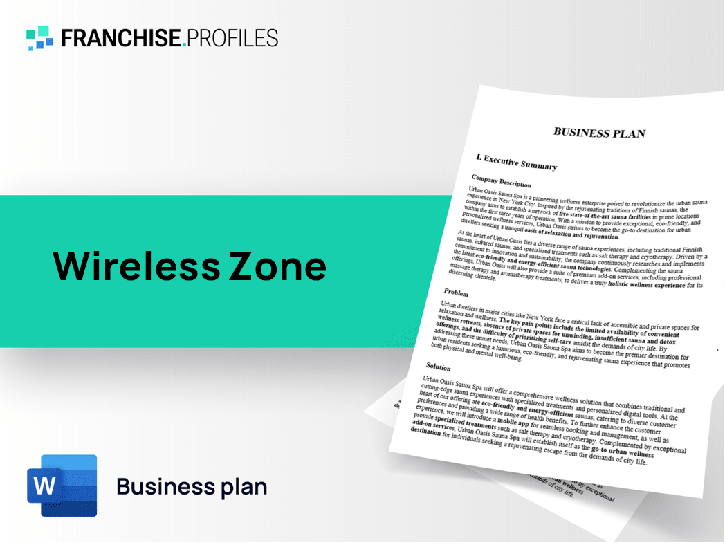 Wireless Zone Franchise Business Plan Template