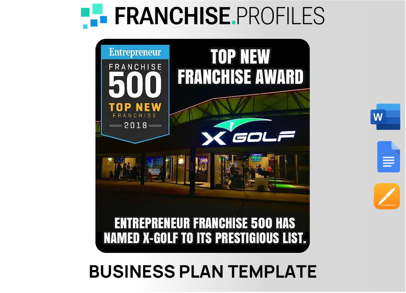 X-Golf Franchise Business Plan Template