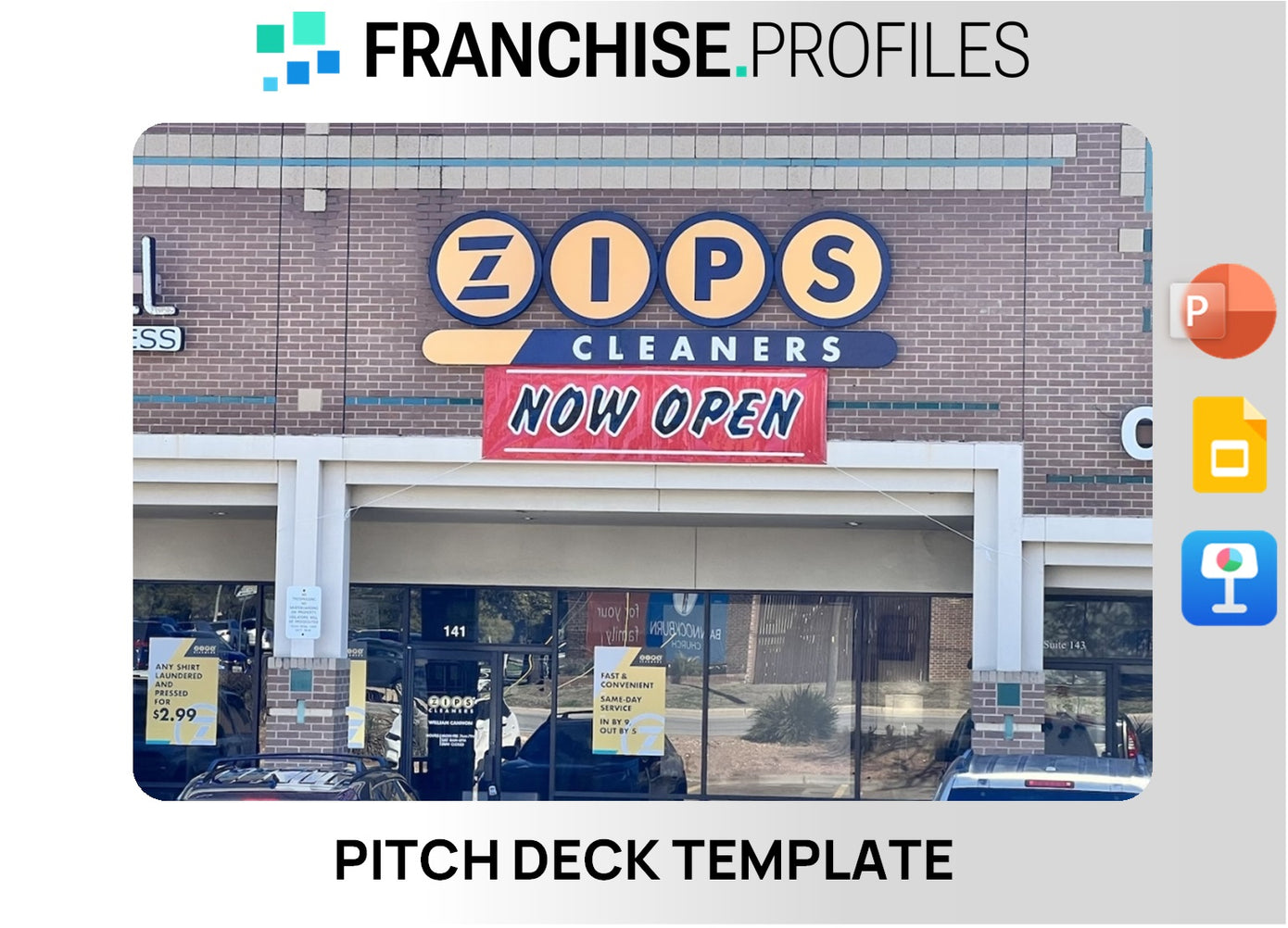 ZIPS Dry Cleaners Franchise Pitch Deck Template